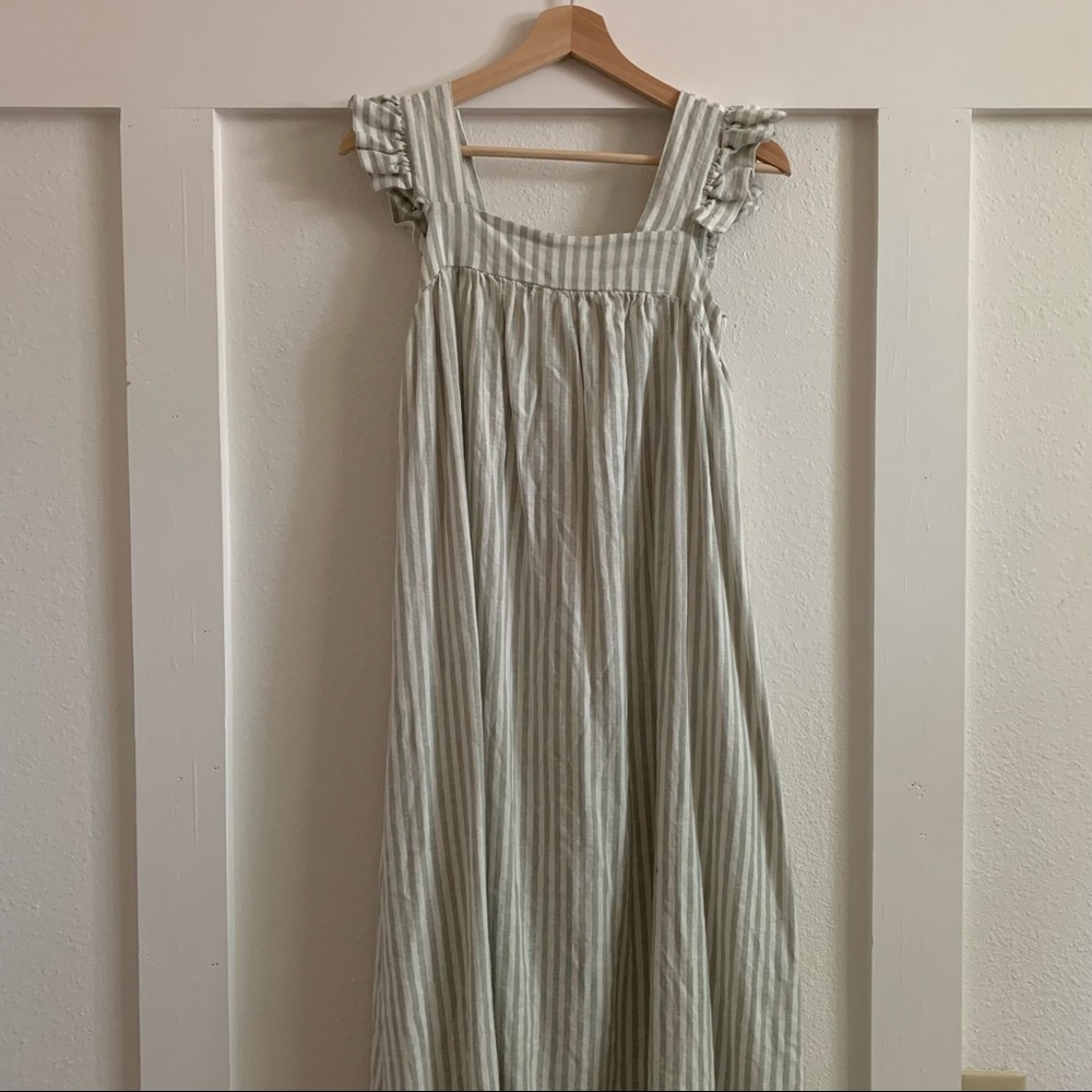 Linen Blend A NEW DAY Midi Dress XS